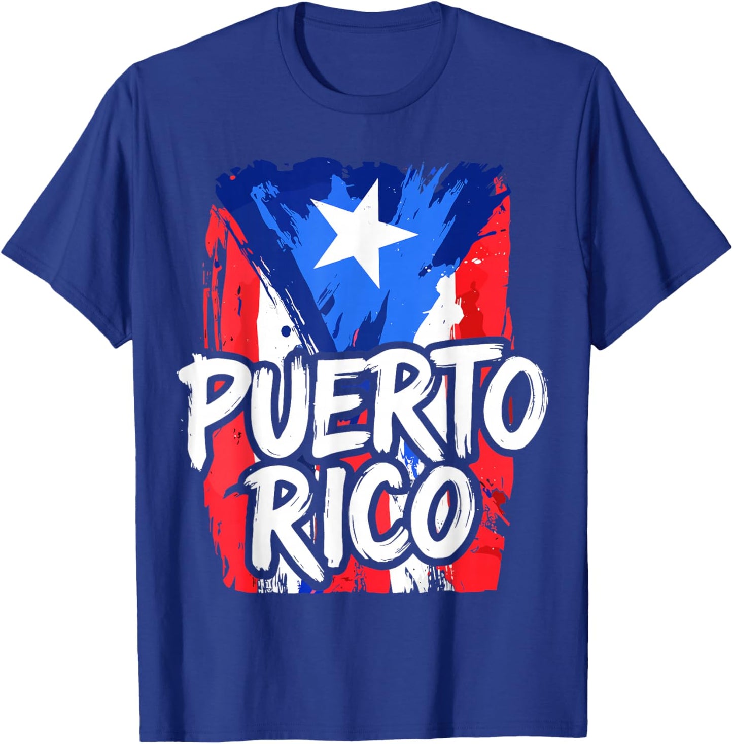 Puerto Rico Flag Boricua Rican Hispanic Heritage T-Shirt - T-Shirt | Royal