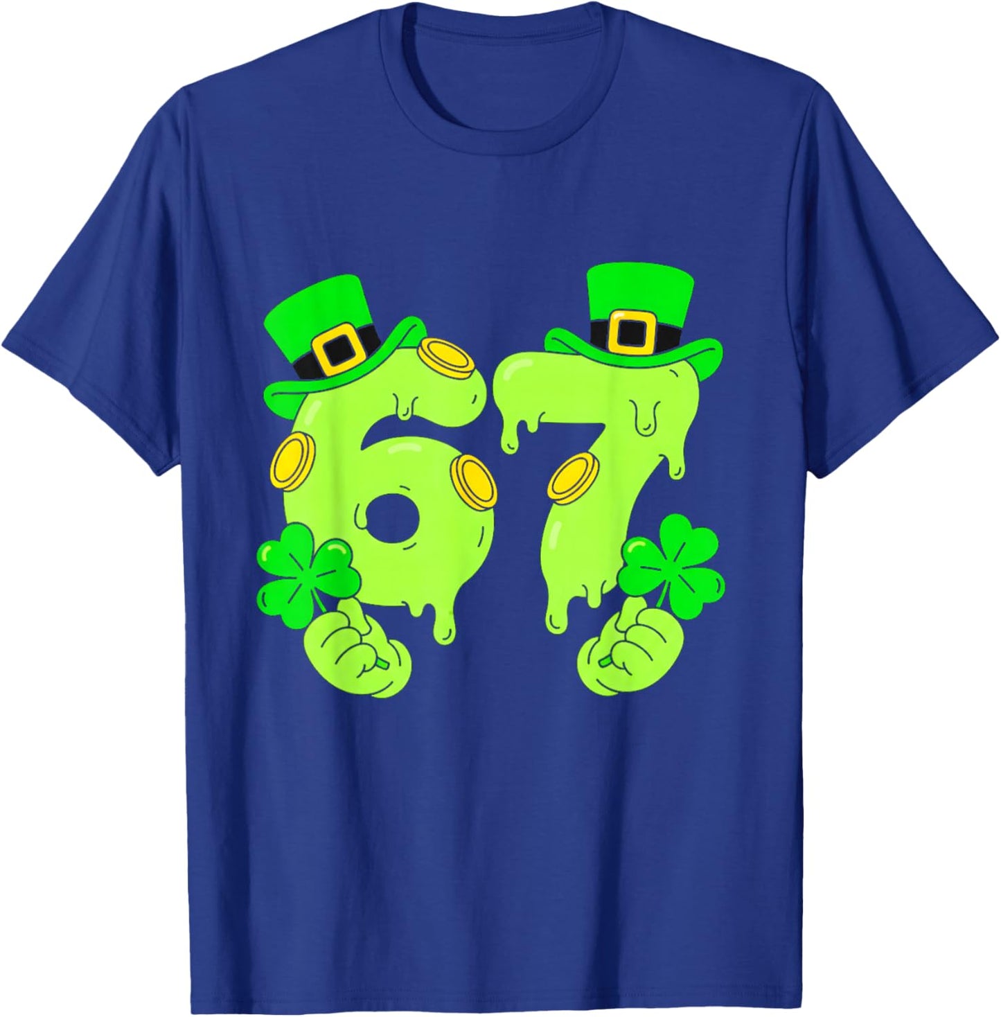 Six Seven 6 7 St Patricks Day 67 Paddys Meme Boys Kids Youth T-Shirt - T-Shirt | Royal