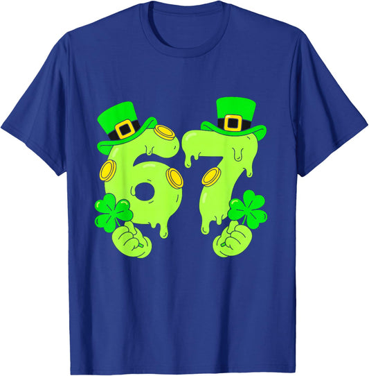 Six Seven 6 7 St Patricks Day 67 Paddys Meme Boys Kids Youth T-Shirt - T-Shirt | Royal