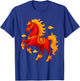 Chinese New Year 2026 Year of The Fire Horse Flame Lunar T-Shirt - T-Shirt | Royal