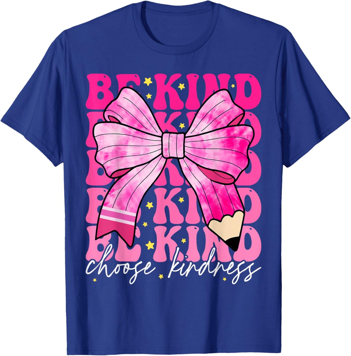 Be Kind Coquette Bow Choose Kindness Inspirational Quotes T-Shirt - T-Shirt | Royal