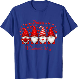 Happy Valentine's Day Gnome with Heart Cute Gnome Valentine T-Shirt - T-Shirt | Royal