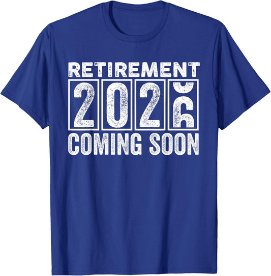 Retired Outfit Retirement 2026 Coming Soon Odometer T-Shirt - T-Shirt | Royal