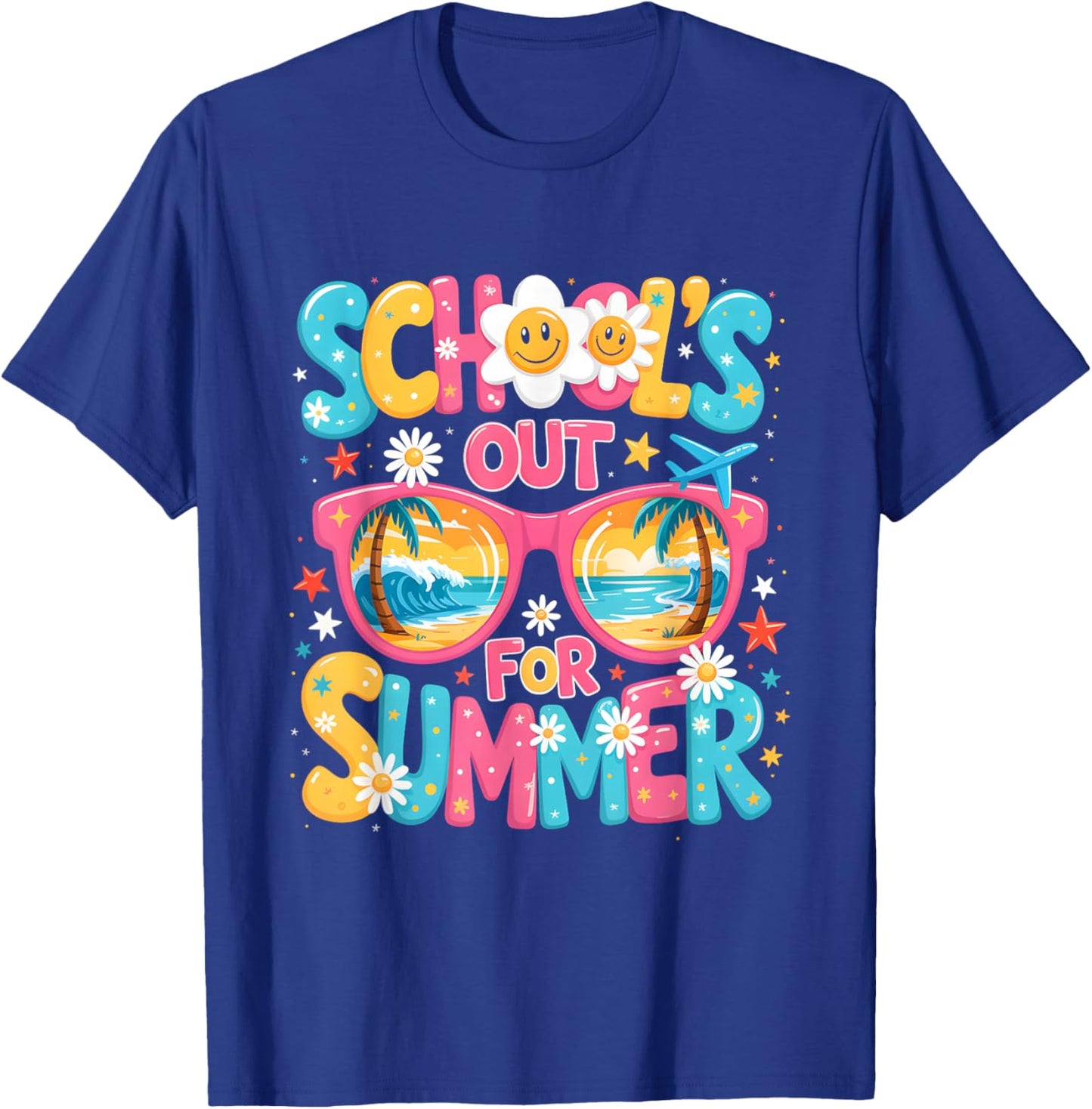 School's Out for Summer Last Day of School Teacher Kids T-Shirt - T-Shirt | Royal
