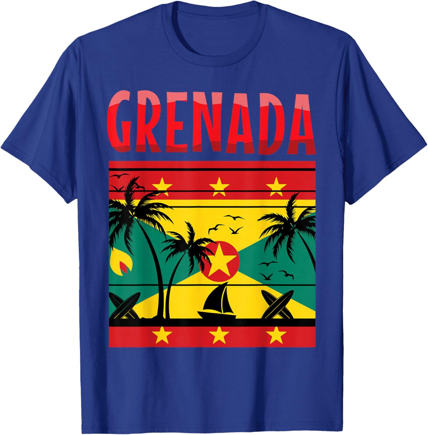 Grenada Flag Grenadian Grenada Independence Proud Grenada T-Shirt - T-Shirt | Royal