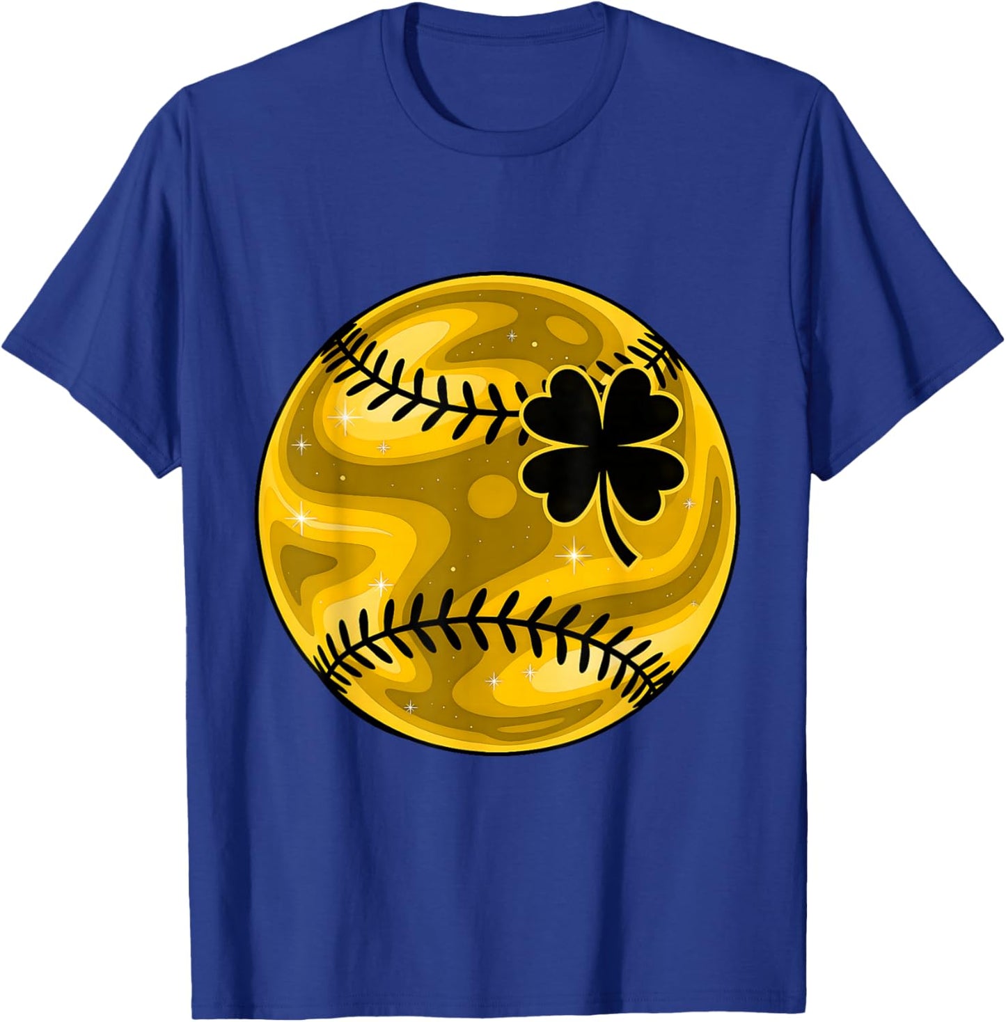 Softball Shamrock Lucky Clover Irish St Patrick's Day Boys T-Shirt - T-Shirt | Royal