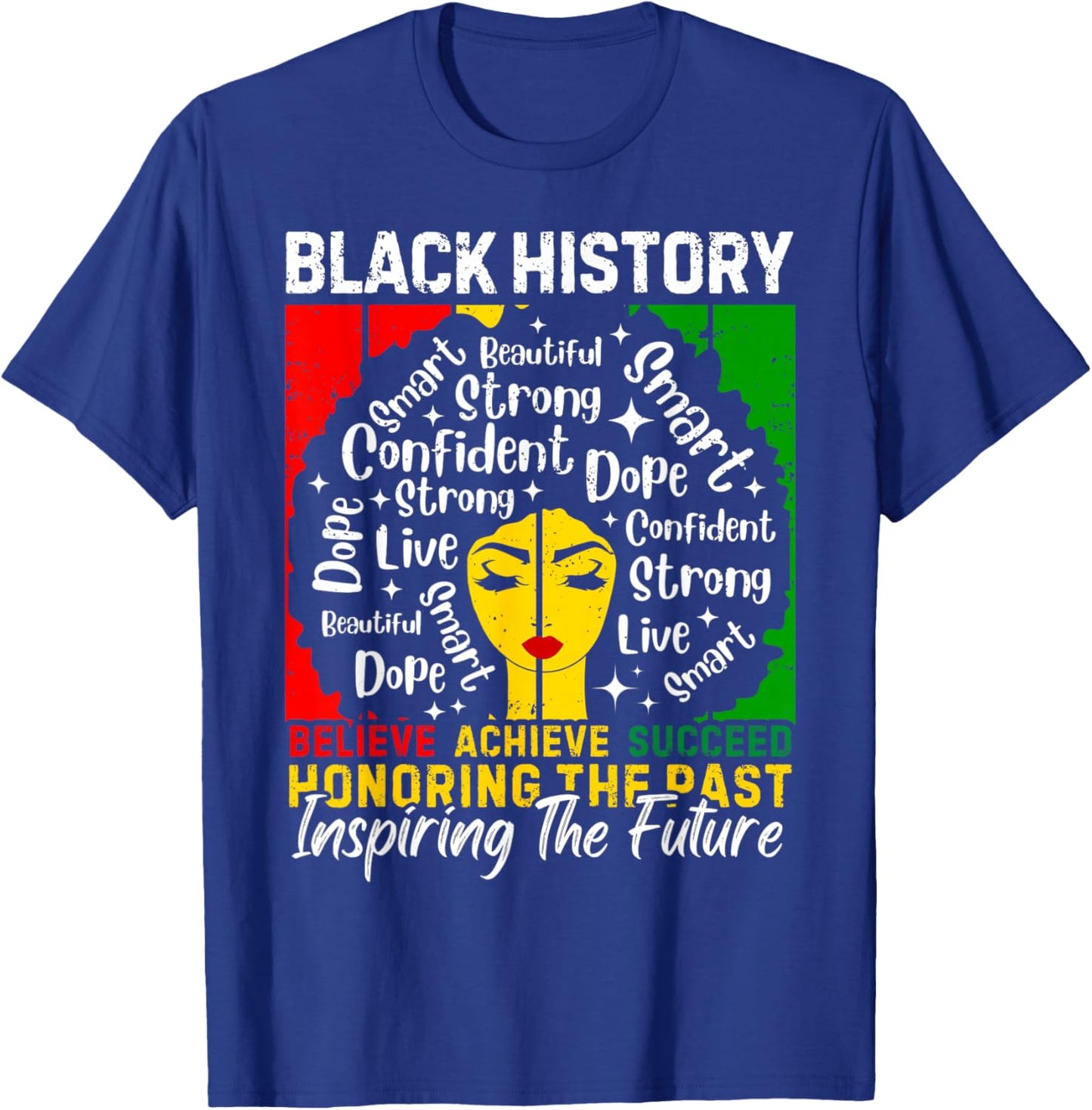 Black History Month African American Women Melanin Pride T-Shirt - T-Shirt | Royal