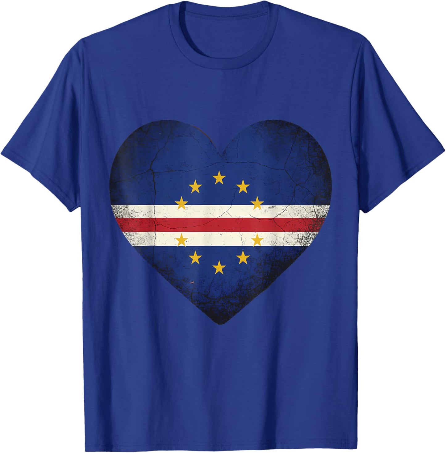 Cape Verde Roots Heart Cabo Verde Cape Verdean Flag T-Shirt - T-Shirt | Royal