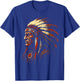 Native American Indian Headdress Traditional Art Men Women T-Shirt - T-Shirt | Royal