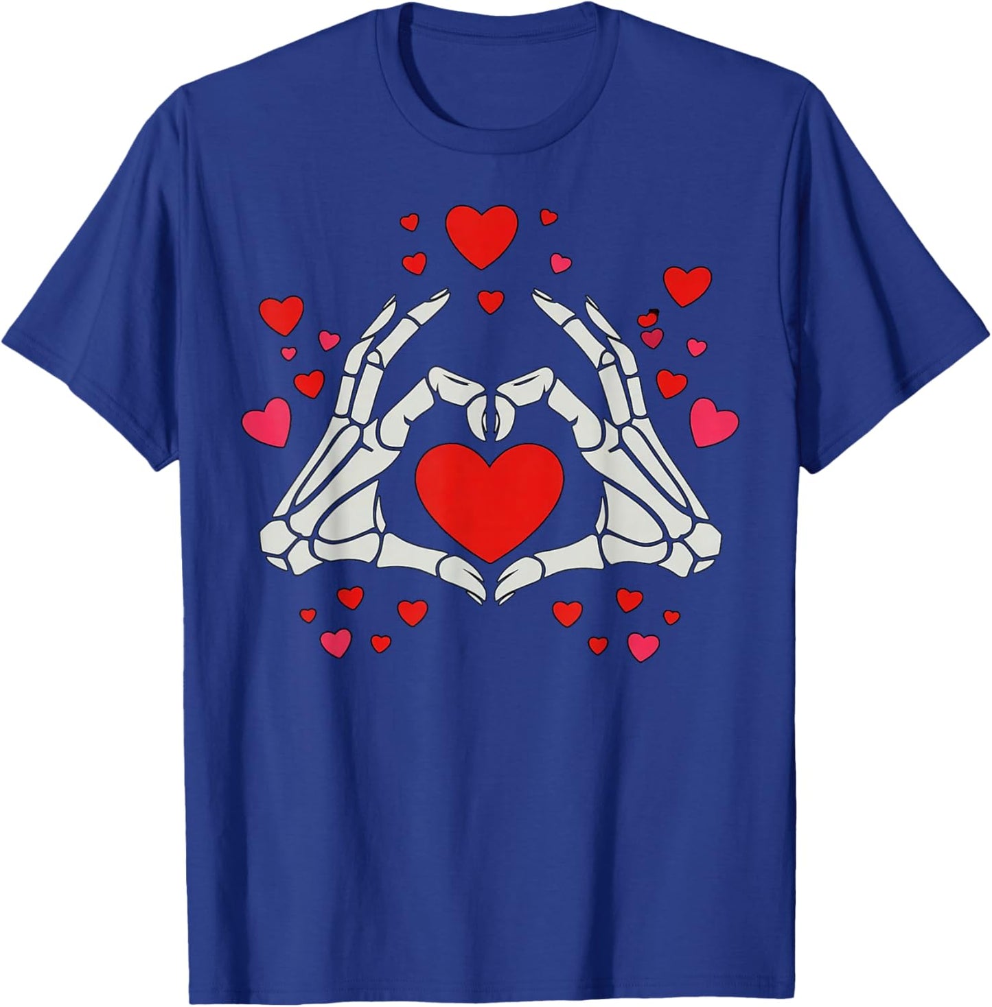 Skeleton Hands Heart Valentine Cute Love T-Shirt - T-Shirt | Royal
