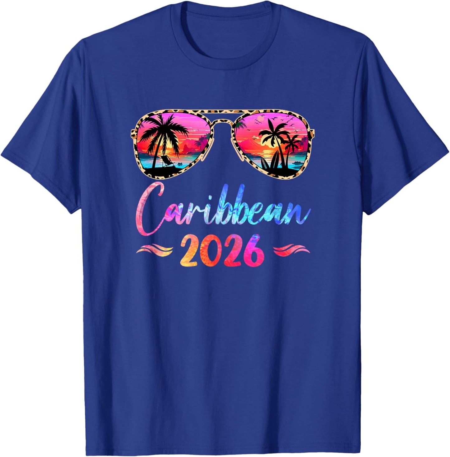 Caribbean Vacation 2026 Matching Group Family Summer Trip T-Shirt - T-Shirt | Royal
