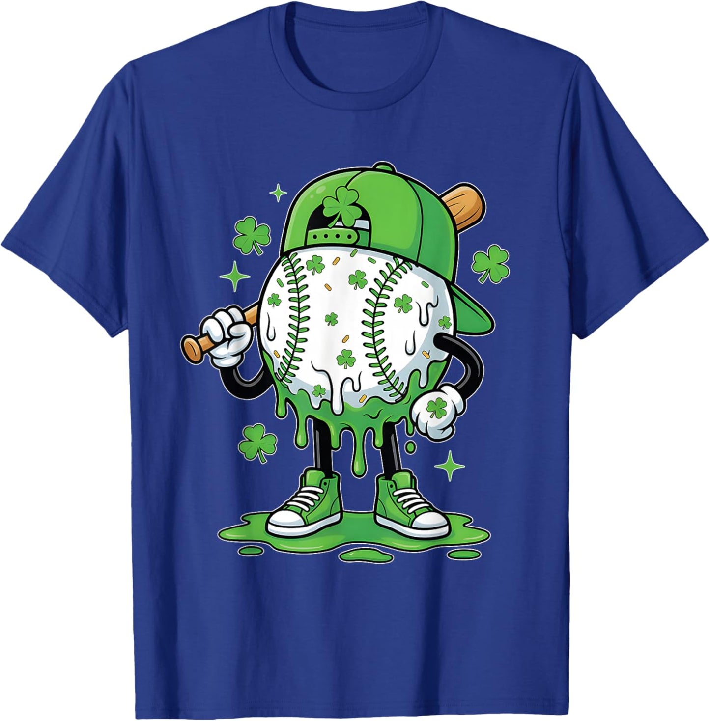Baseball Drip Icecream Apparel Youth Boy St Patricks Day T-Shirt - T-Shirt | Royal