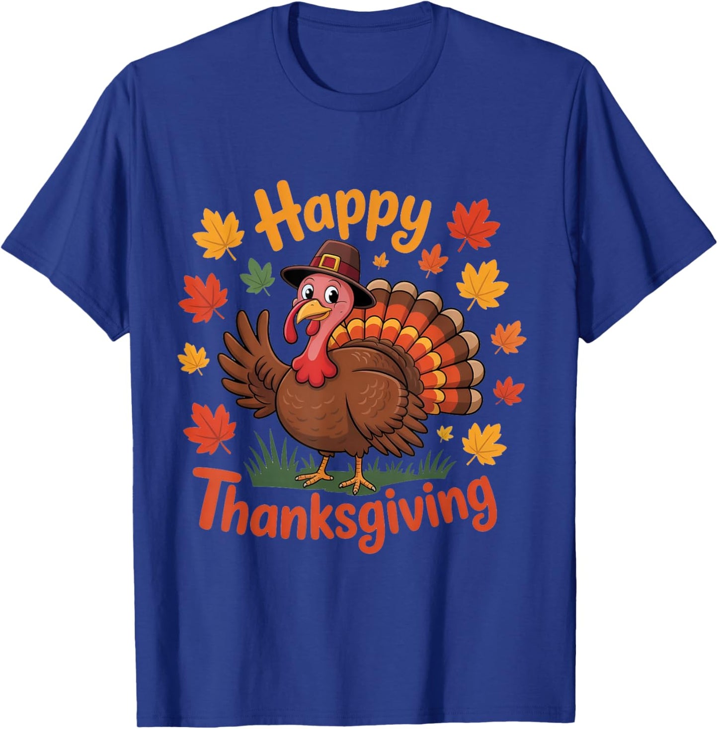 Happy Thanksgiving Funny Turkey Family Dinner Thanksgiving T-Shirt - T-Shirt | Royal