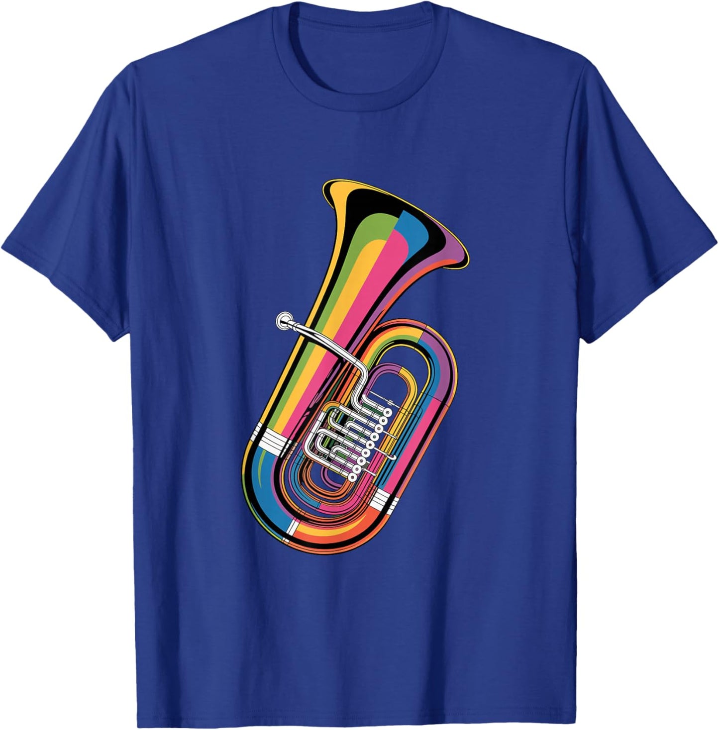 Paint Art Tuba Tubist T-Shirt - T-Shirt | Royal