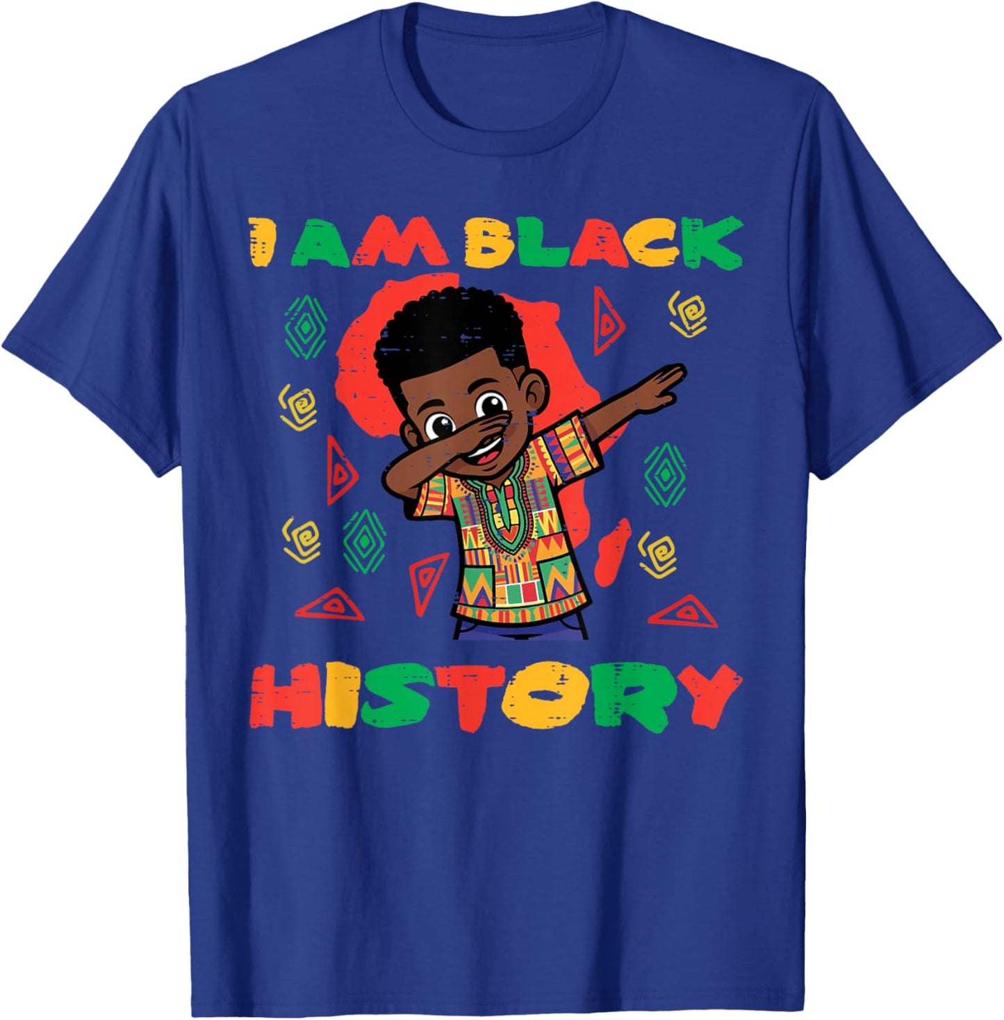 I Am Black History African Boy Dab Cute Toddler Boys Kids T-Shirt - T-Shirt | Royal