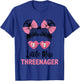 Little Miss Threenager 3rd Birthday 3 Messy Bun Girls Kids T-Shirt - T-Shirt | Royal