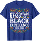 67 33 Years of Black Excellence Centennial 100 Years Africa T-Shirt - T-Shirt | Royal