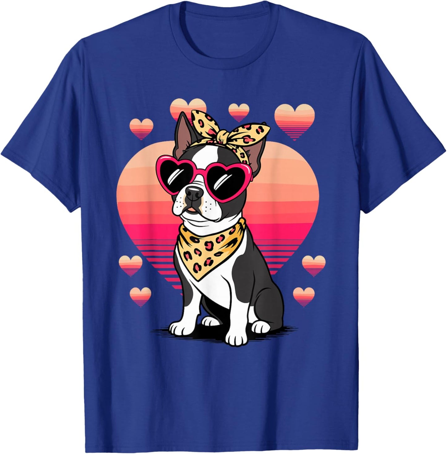 Boston Terrier Valentines Day T-Shirt - T-Shirt | Royal