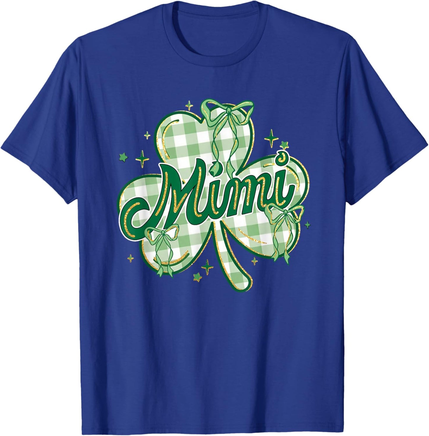 Lucky Mimi St Patricks Day Grandma Coquette Bow Shamrock T-Shirt - T-Shirt | Royal