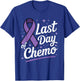 Last Day of Chemo Purple Ribbon Cancer Survivor Warrior T-Shirt - T-Shirt | Royal