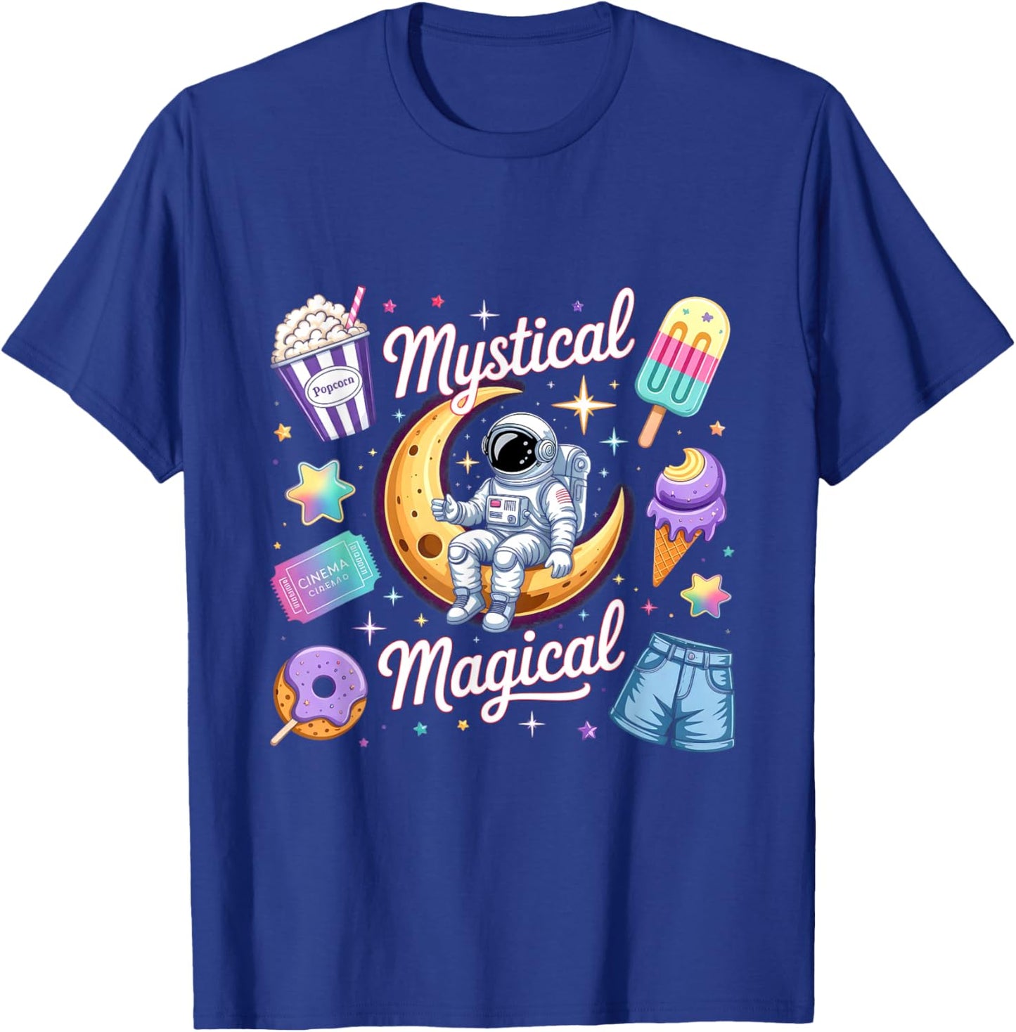 Mystical Magical Retro Aesthetic Space Gifts Men Women Kids T-Shirt - T-Shirt | Royal