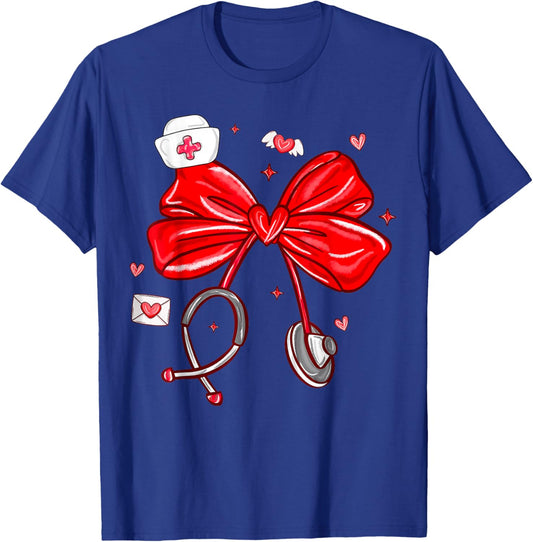 Preppy Nurse Valentine T-Shirt - T-Shirt | Royal