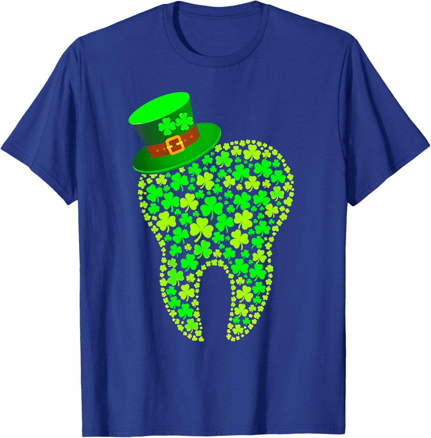Irish Lucky Shamrock Dental Tooth Dentist St Patricks Day T-Shirt - T-Shirt | Royal