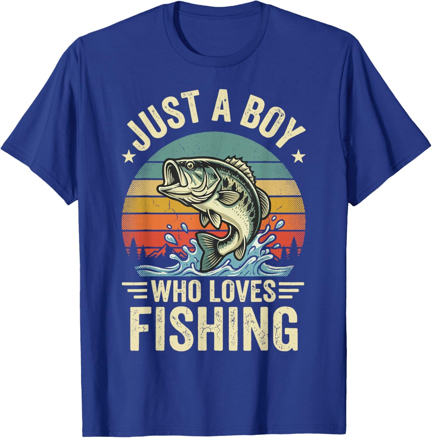 Just A Boy Who Loves Fishing T-Shirt - T-Shirt | Royal