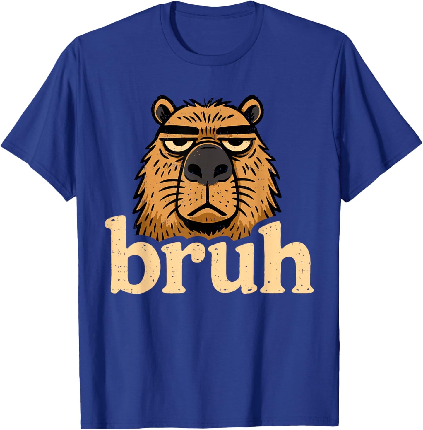Funny Capybara Bruh Sarcastic Animal Meme Boys Teens Kids T-Shirt - T-Shirt | Royal