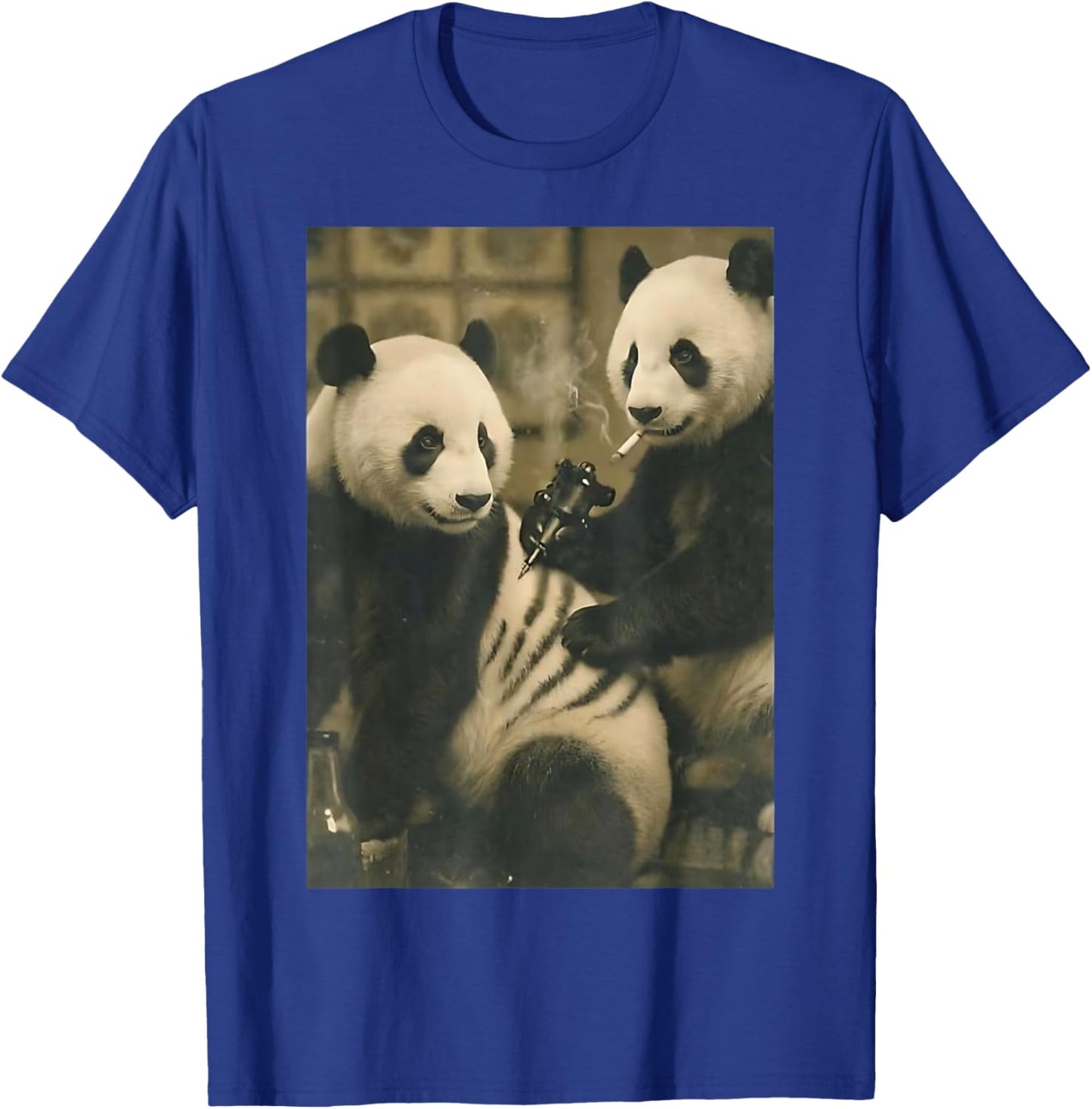 Vintage Panda Bears Tattoo Inked Panda Artist Funny Meme T-Shirt - T-Shirt | Royal