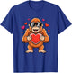 Cool Gorilla Holding Heart Valentine Ape Kids Boys Cute Love T-Shirt - T-Shirt | Royal