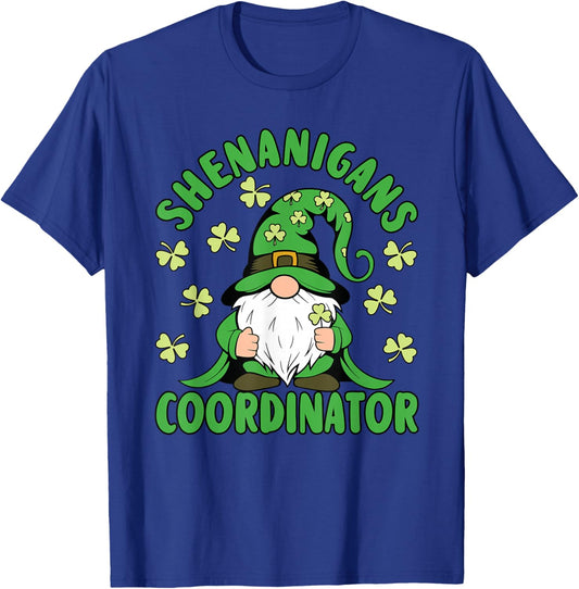 Shenanigans Coordinator St Patricks Day Men Women Teacher T-Shirt - T-Shirt | Royal