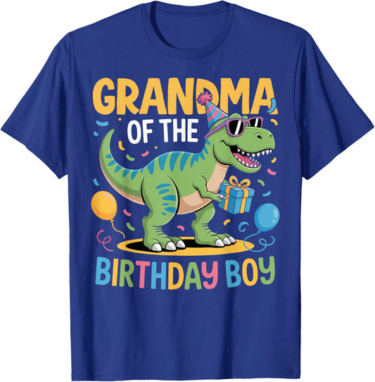 Grandma of The Birthday Party Outfit Dinosaur Squad Grandma T-Shirt - T-Shirt | Royal