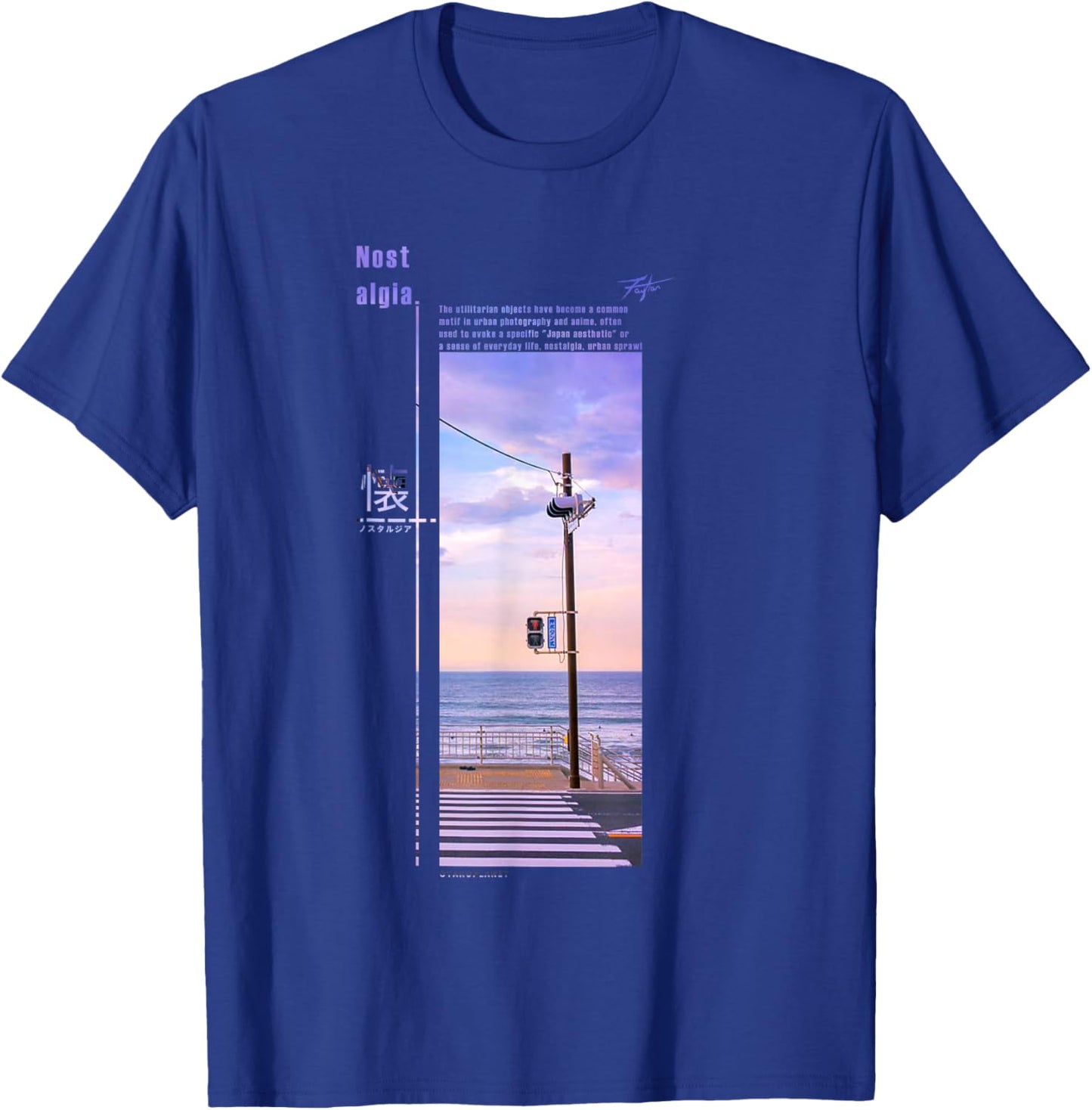 Nostalgic Tokyo Streetwear in Japanese Retro Vibes Vaporwave T-Shirt - T-Shirt | Royal