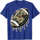 Camo American Football Drip Camouflage Coquette Sport T-Shirt - T-Shirt | Royal