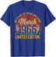Retro March 1966 Limited Edition 60-Year-Old 60th Birthday T-Shirt - T-Shirt | Royal