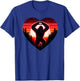 Sasquatch Bigfoot Love Heart Valentine Boys Girls Kids T-Shirt - T-Shirt | Royal