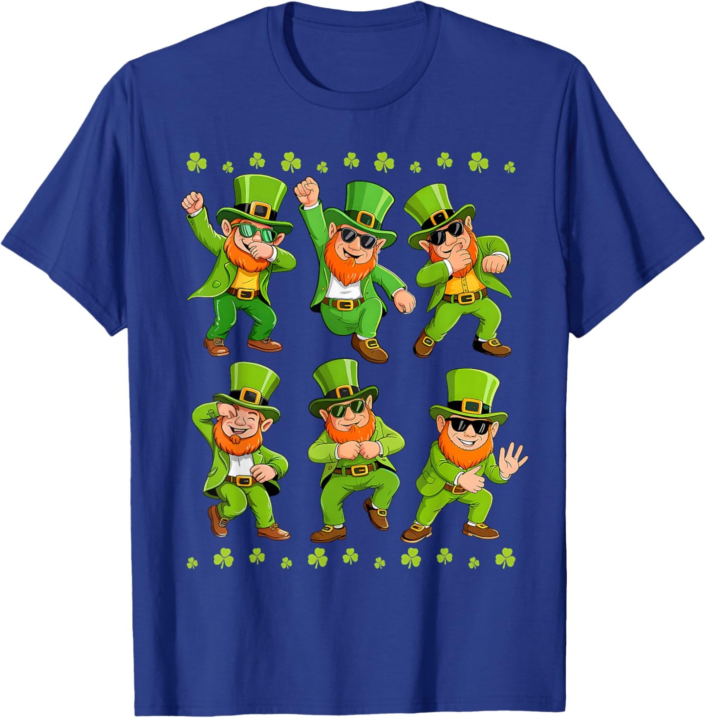 Dancing Leprechauns St Patrick's Day Boys Girls Men Dabbing T-Shirt - T-Shirt | Royal