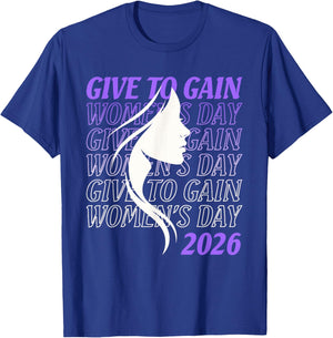 International Women's Day 2026 Give to Gain 8 March IWD T-Shirt - T-Shirt | Royal