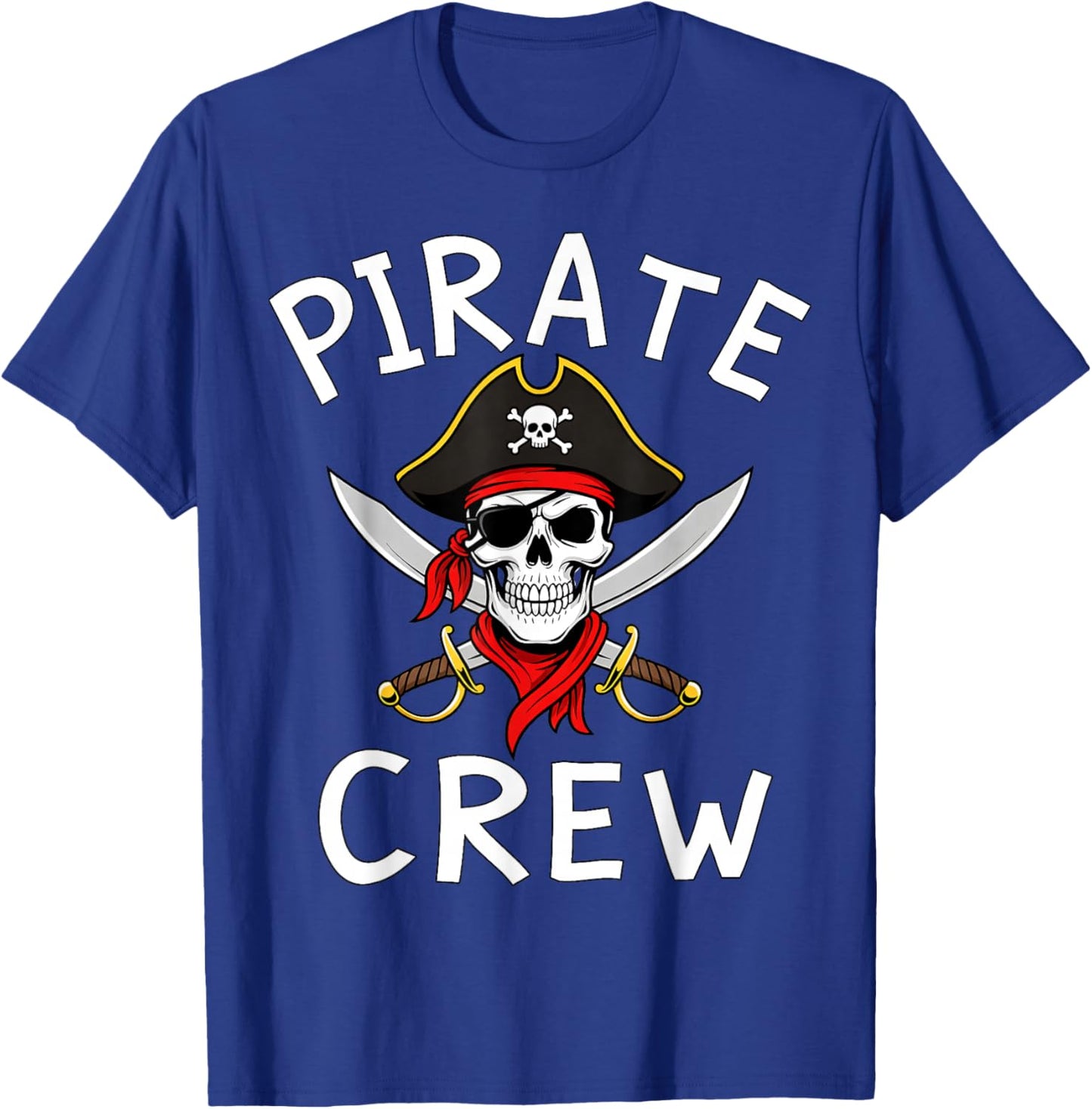 Kids Boys Pirate Crew Birthday Party Supplies Group Matching T-Shirt - T-Shirt | Royal