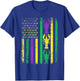 Retro Mardi Gras USA American Flag Crawfish Parade Men Women T-Shirt - T-Shirt | Royal
