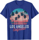 Los Angeles California Trees Retro Summer Vacation Men Women T-Shirt - T-Shirt | Royal
