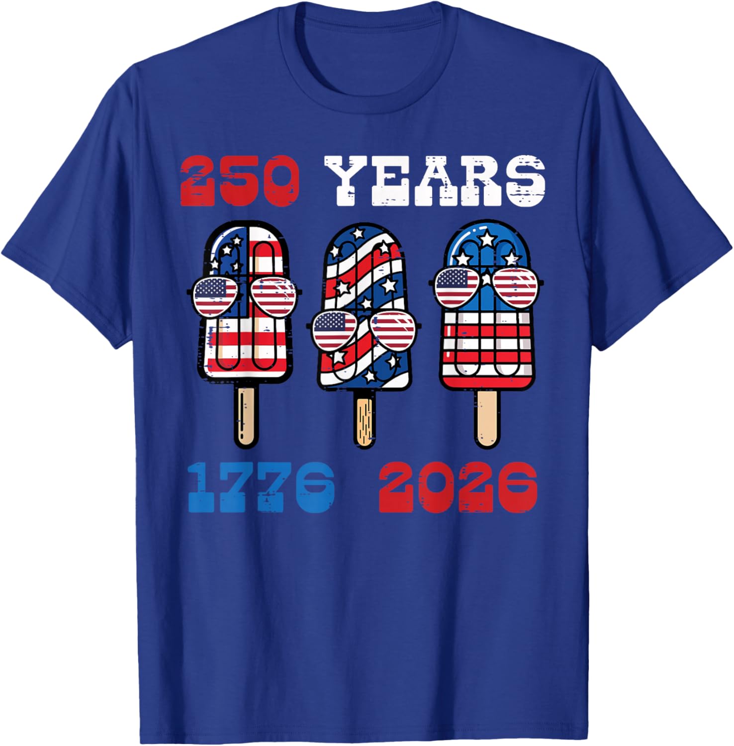 250 Years Ice Cream 1776 2026 250th Anniversary USA Kids T-Shirt - T-Shirt | Royal