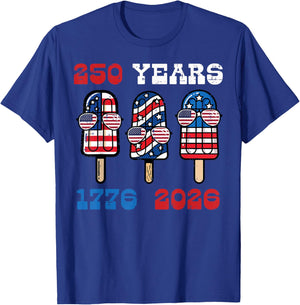 250 Years Ice Cream 1776 2026 250th Anniversary USA Kids T-Shirt - T-Shirt | Royal