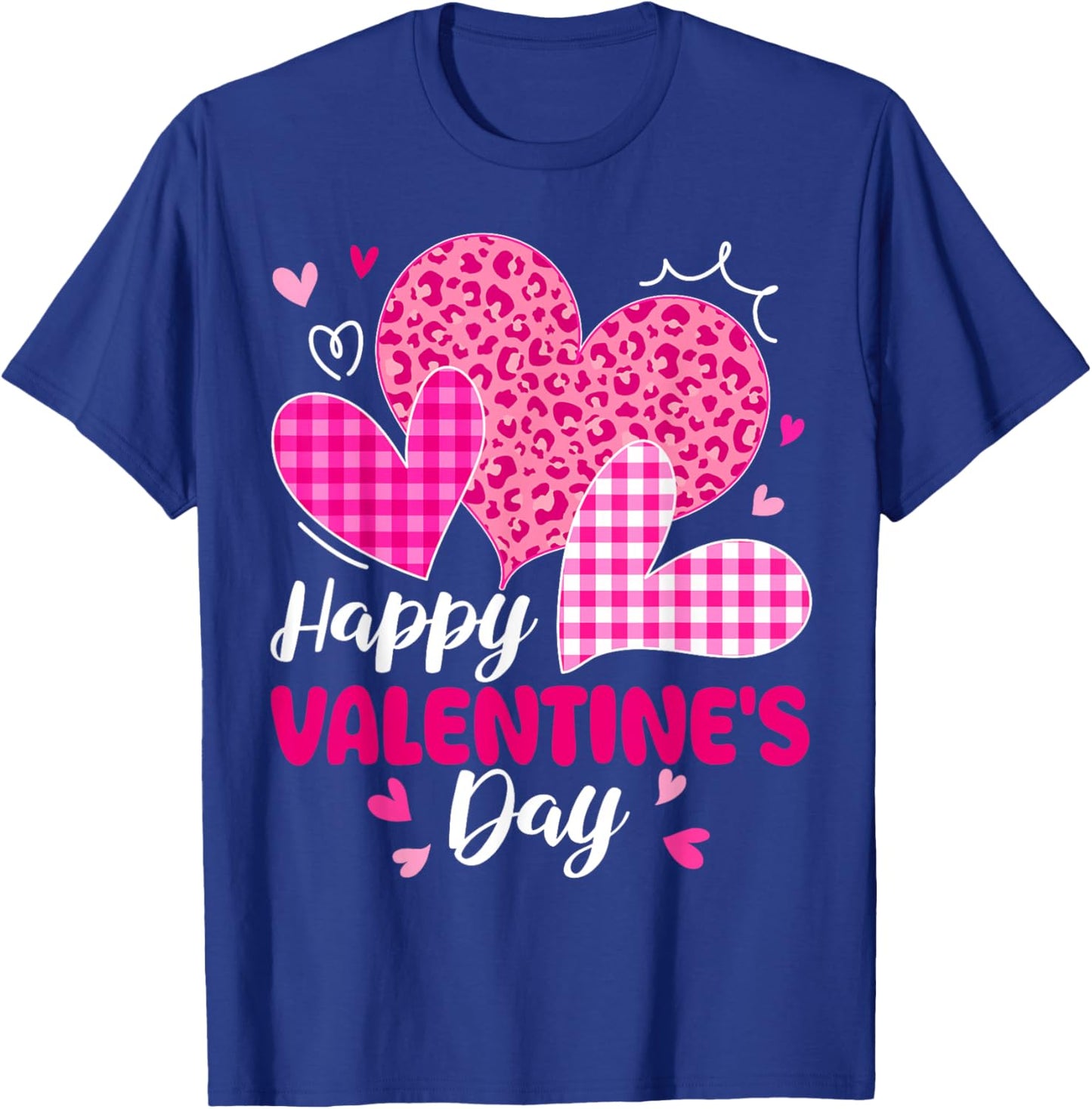 Happy Valentines Pink Leopard Heart Outfit Women Girl T-Shirt - T-Shirt | Royal