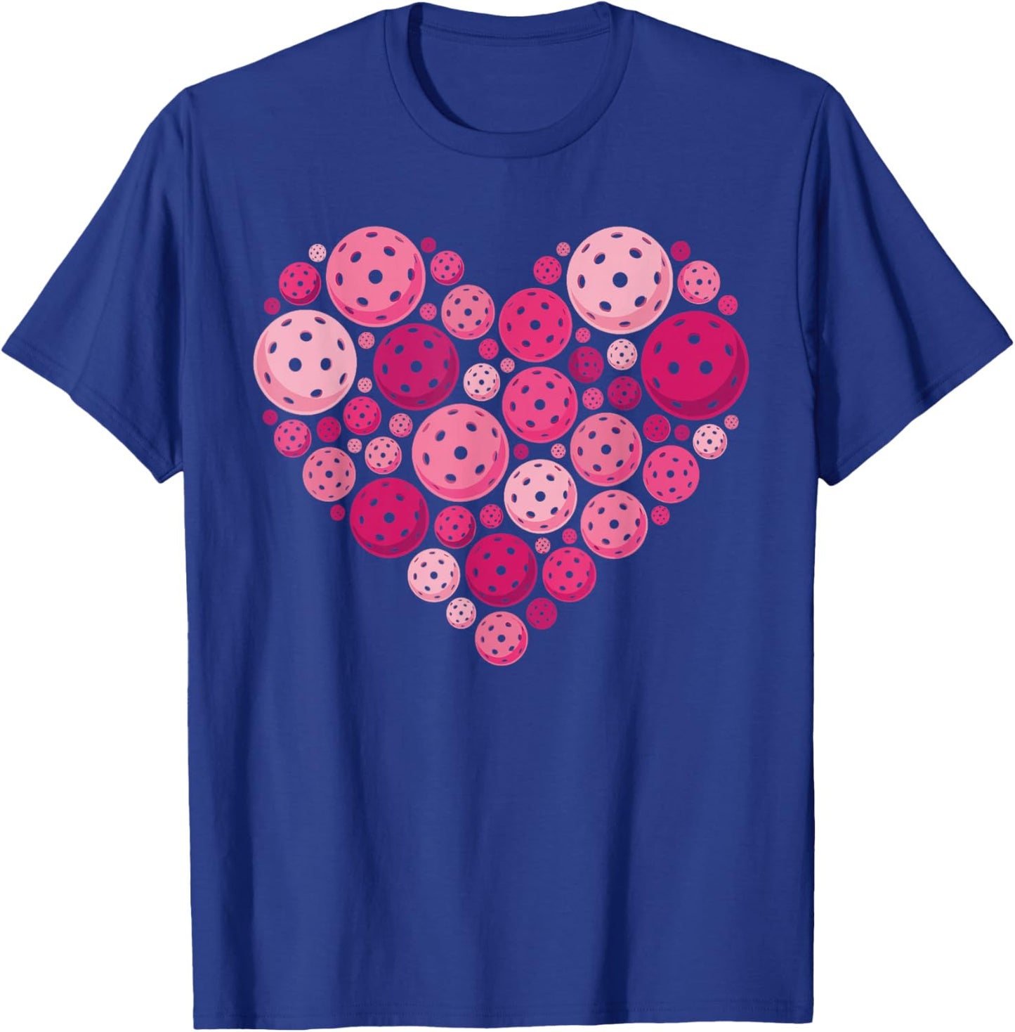 Pickleball Heart Valentine's Day Pickleball Lover Women Girl T-Shirt - T-Shirt | Royal