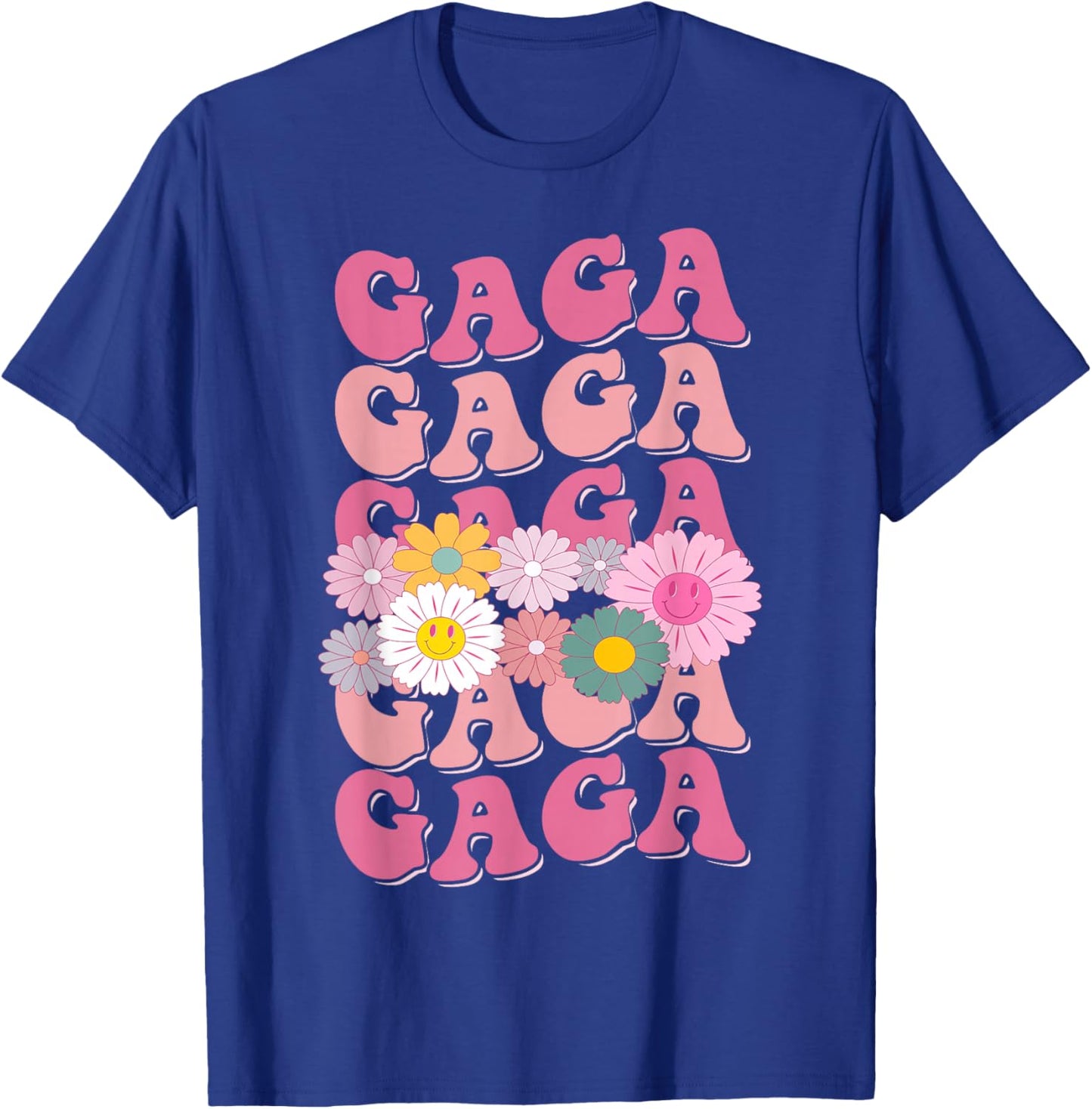 Girl Retro GAGA First Name Personalized Groovy 80's T-Shirt - T-Shirt | Royal