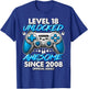 Official Adult Level 18 Unlocked Boys 18th Birthday Boy T-Shirt - T-Shirt | Royal