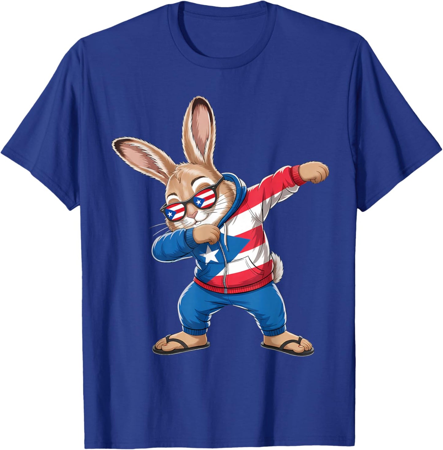 Puerto Rico Flag Rabbit Puerto Rican Bunny T-Shirt - T-Shirt | Royal