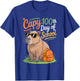 Fun Capy 100th Day of School Funny Capybara 100 Days Smarter T-Shirt - T-Shirt | Royal